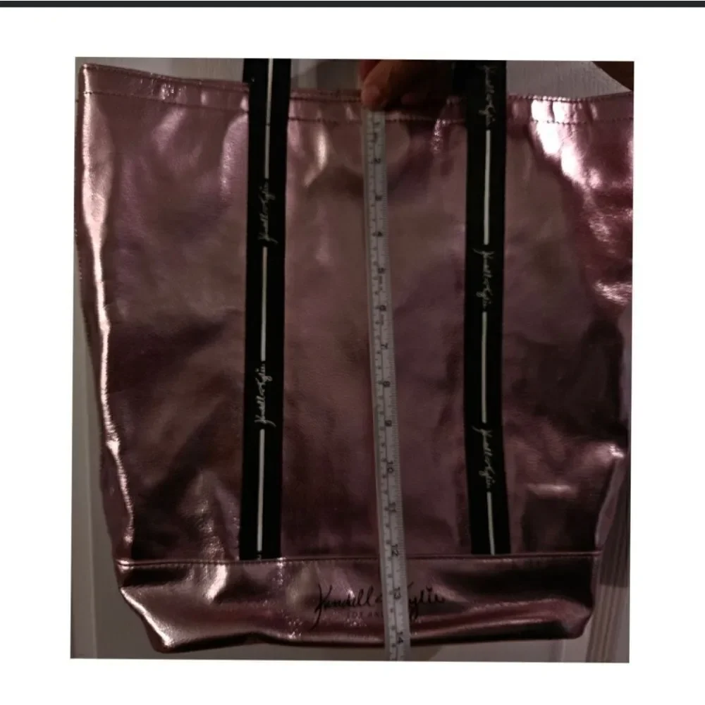 Kendall & Kylie Tote Bag/Excellent Used Condition/Fits Laptop/Pink Metallic